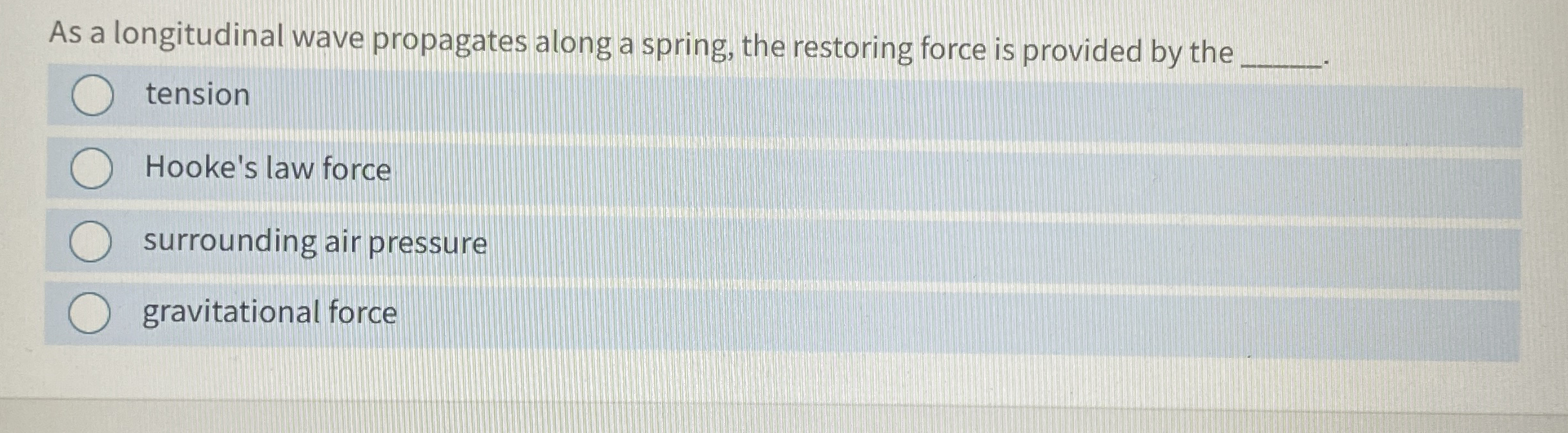 As a longitudinal wave propagates along a spring,