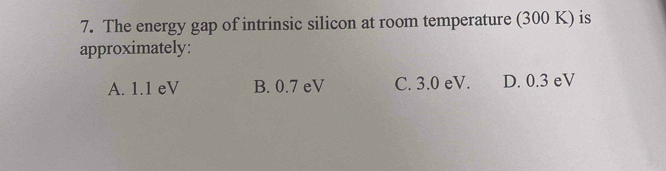 The energy gap of intrinsic silicon at room