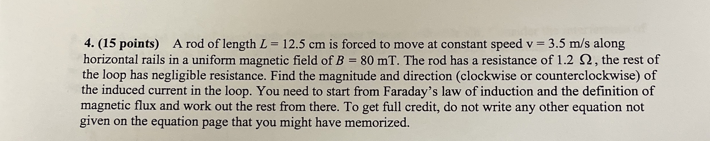 ( 1 5 points ) A rod of length L = 1 2 . 5 c m is