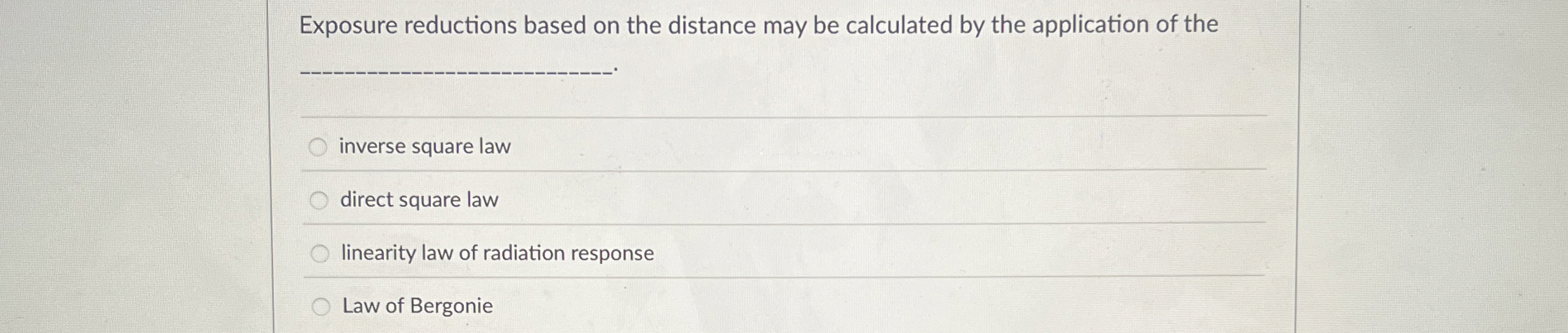 Exposure reductions based on the distance may be