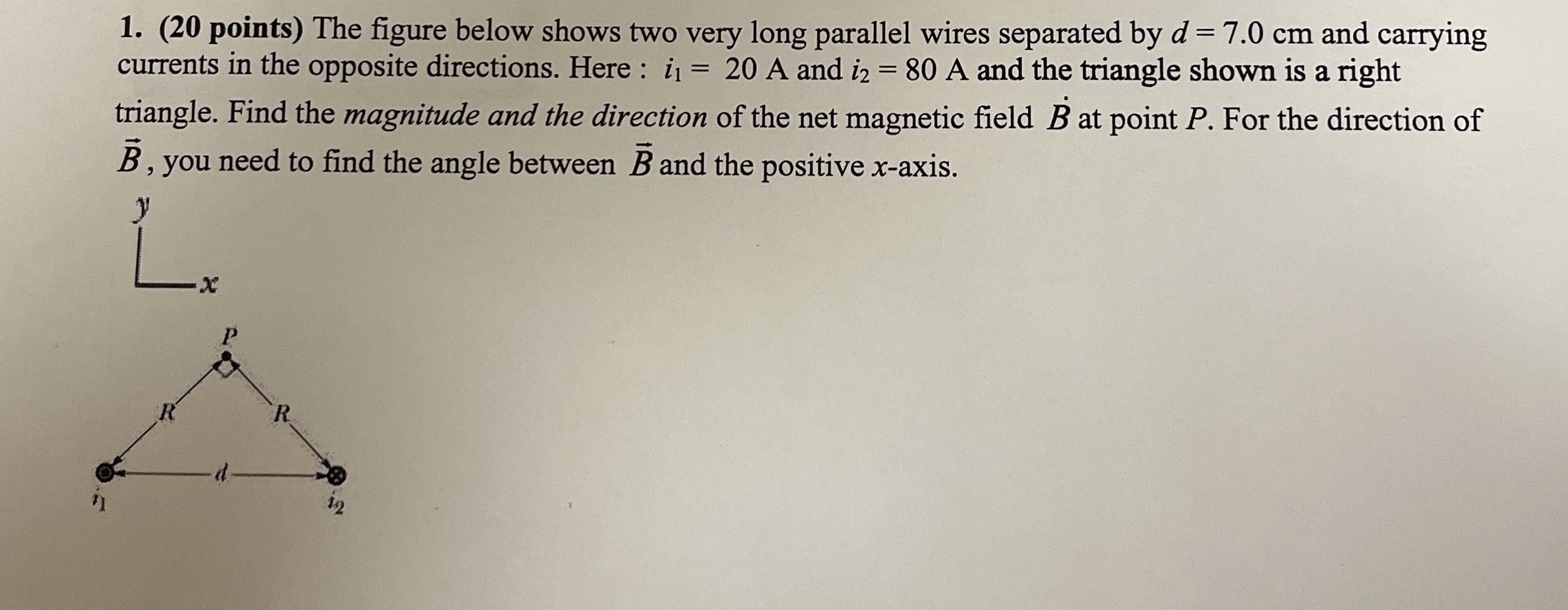 ( 2 0 points ) The figure below shows two very