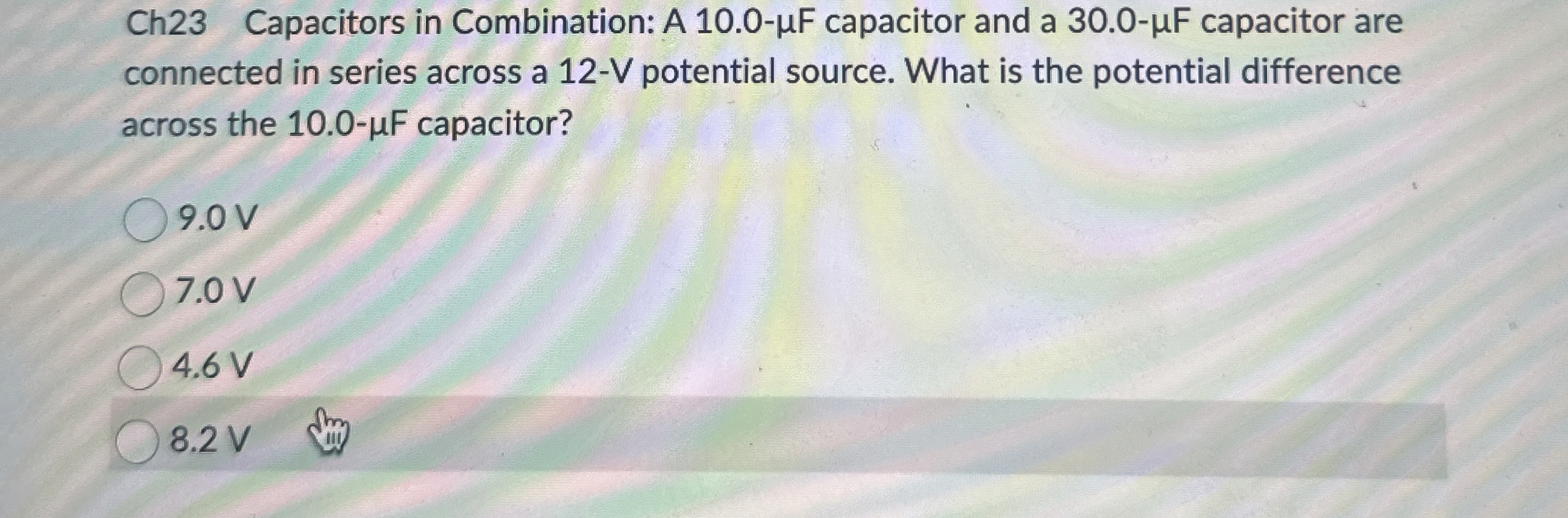 Ch 2 3 Capacitors in Combination: A 1 0 . 0 - F