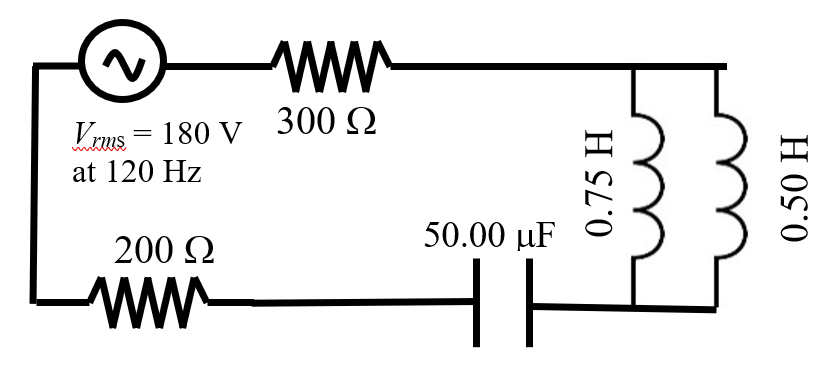 An AC circuit is constructed as shown below. It