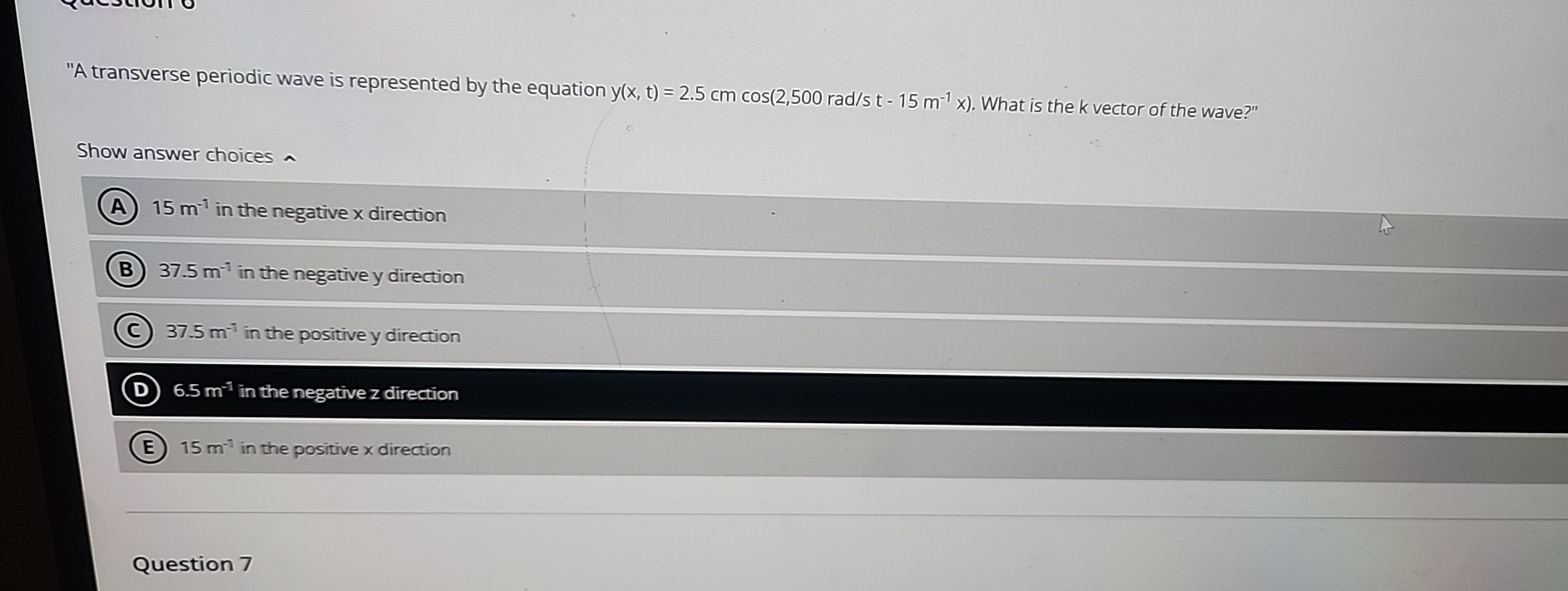 "A transverse periodic wave is represented by the