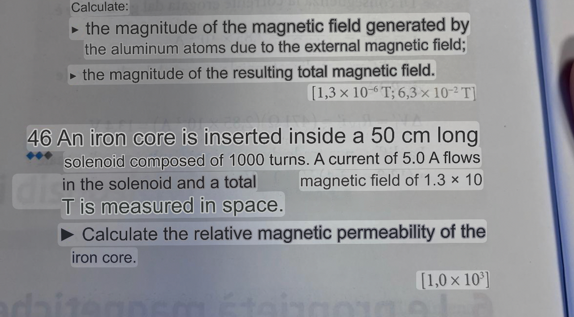 Calculate: the magnitude of the magnetic field