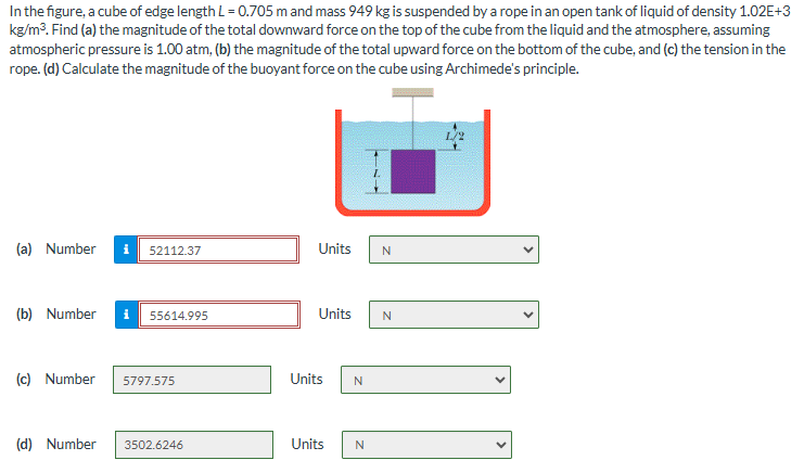 In the figure, a cube of edge length \ ( L = 0 .