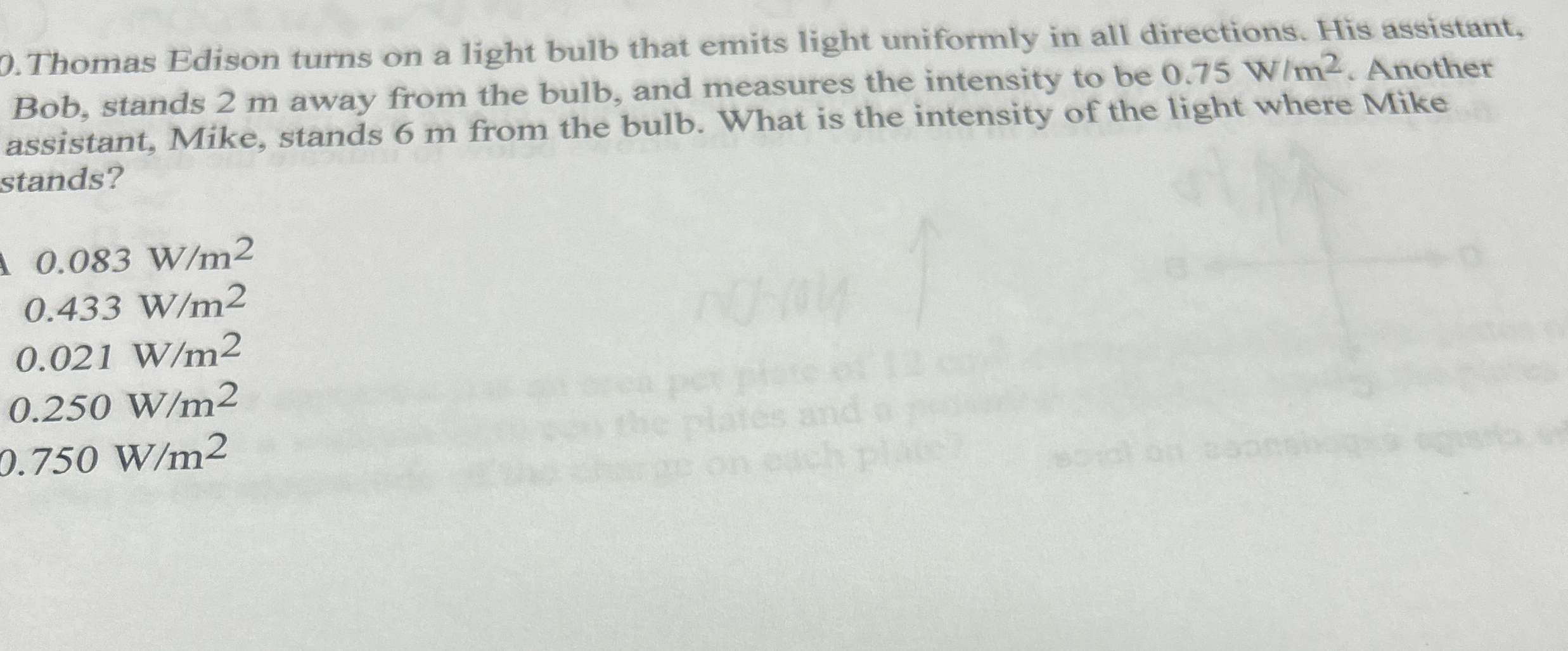 0 . Thomas Edison turns on a light bulb that