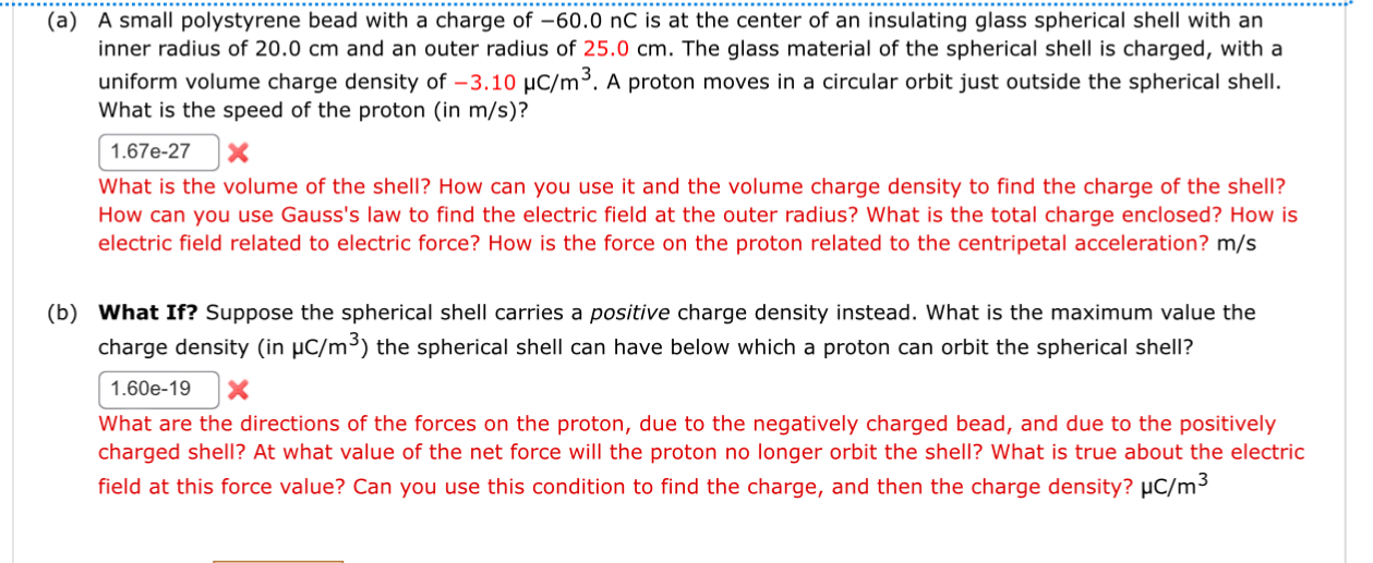 ( a ) A small polystyrene bead with a charge of -