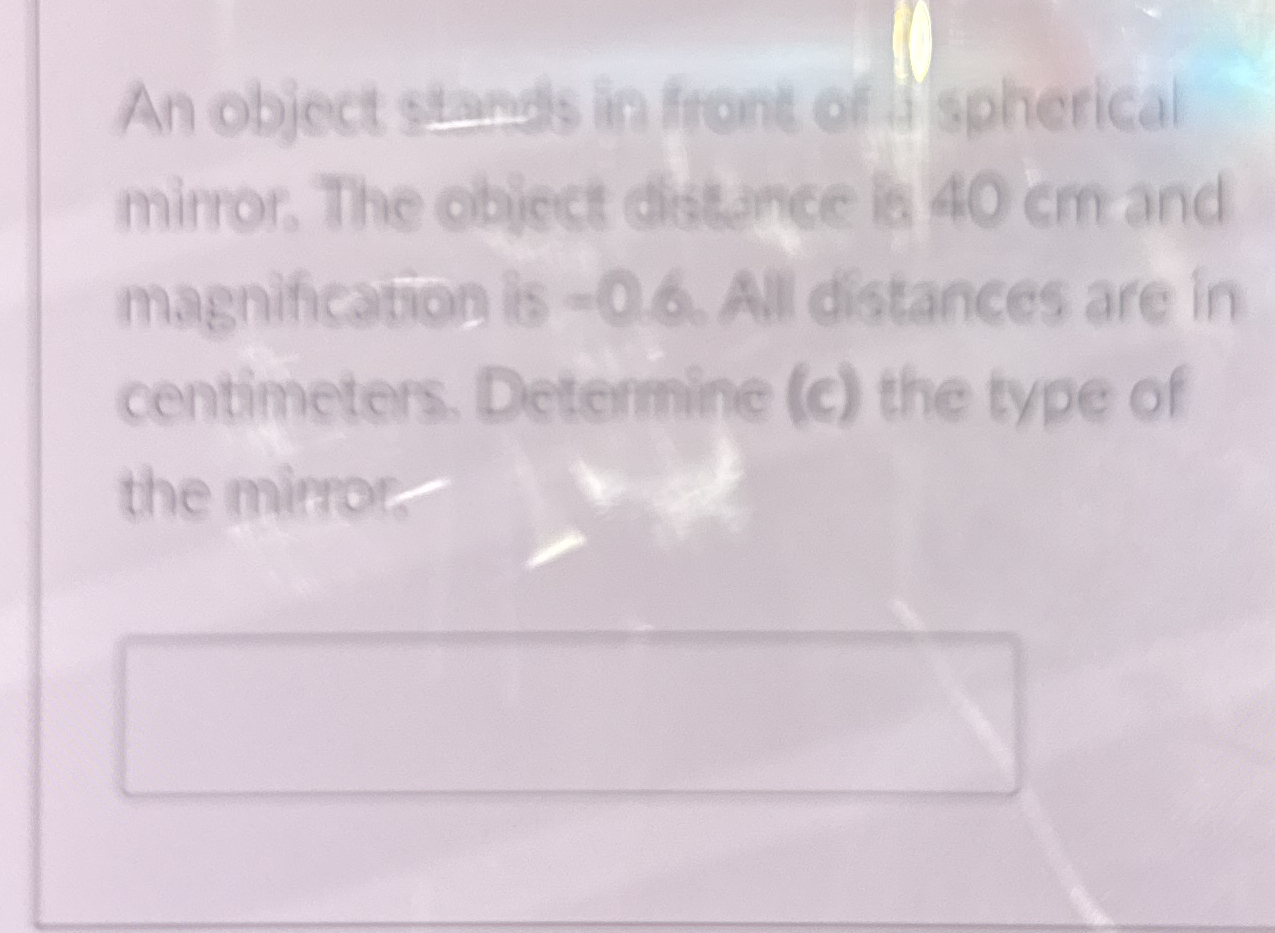 An object stands in front of II spherical