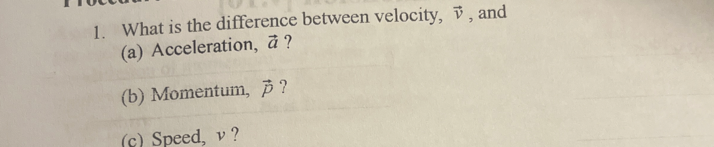 What is the difference between velocity, vec ( v
