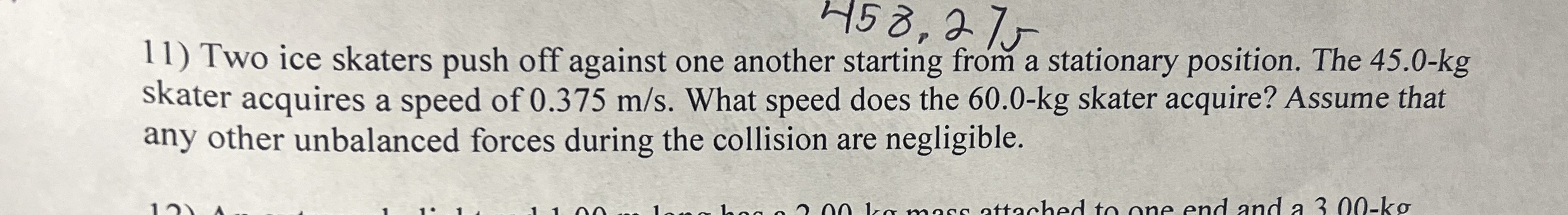 4 5 8 . 2 7 5 Two ice skaters push off against