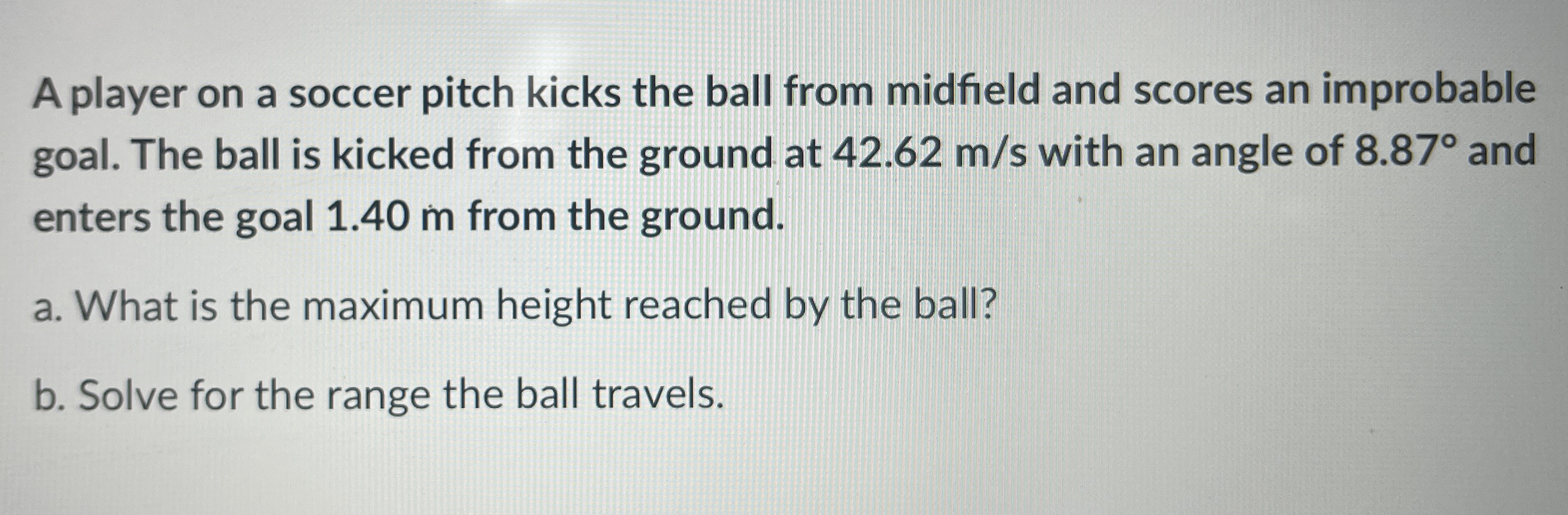 A player on a soccer pitch kicks the ball from