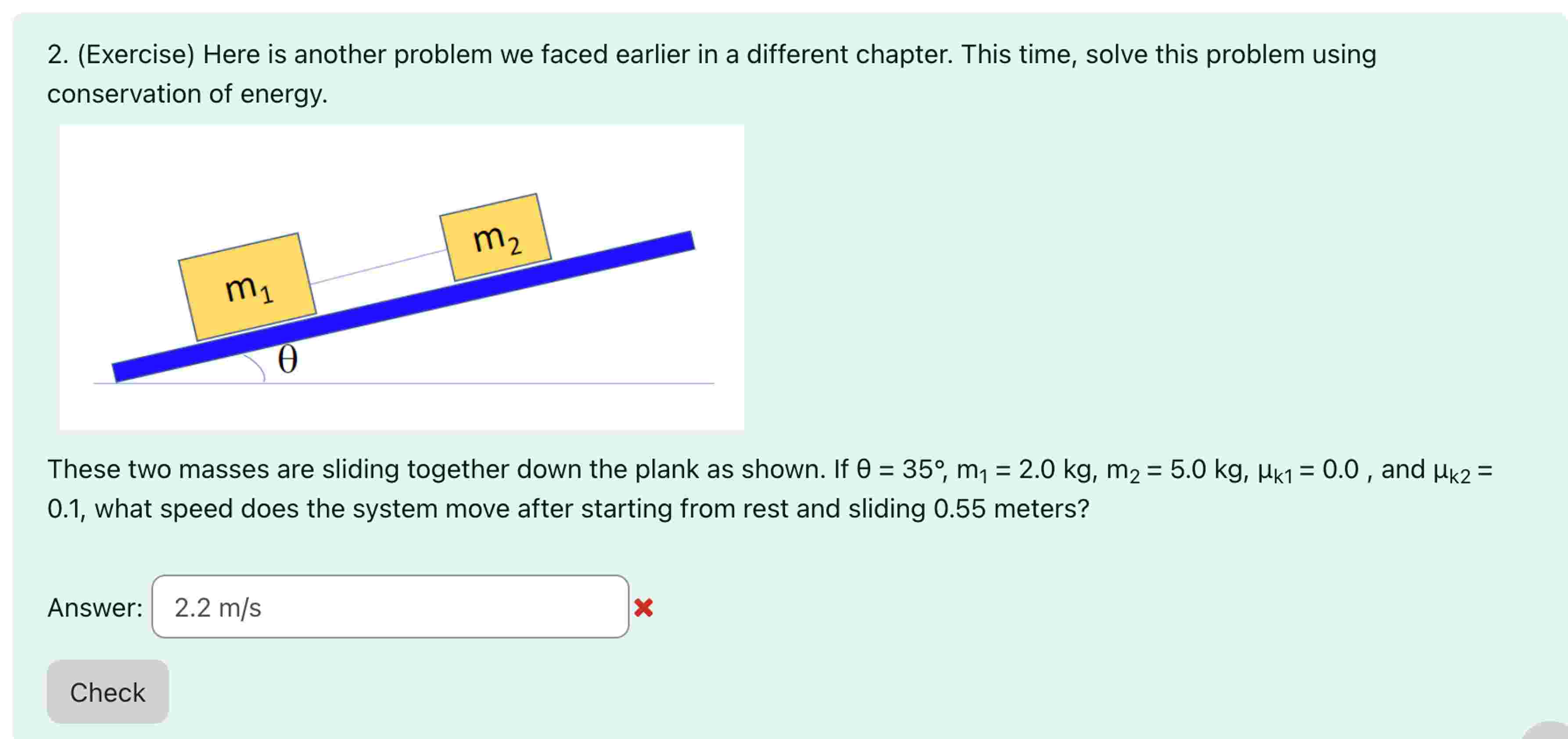 2 . ( Exercise ) Here is another problem we faced