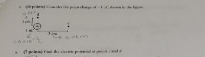 ( 1 4 points ) Consider the prove charge of + 1