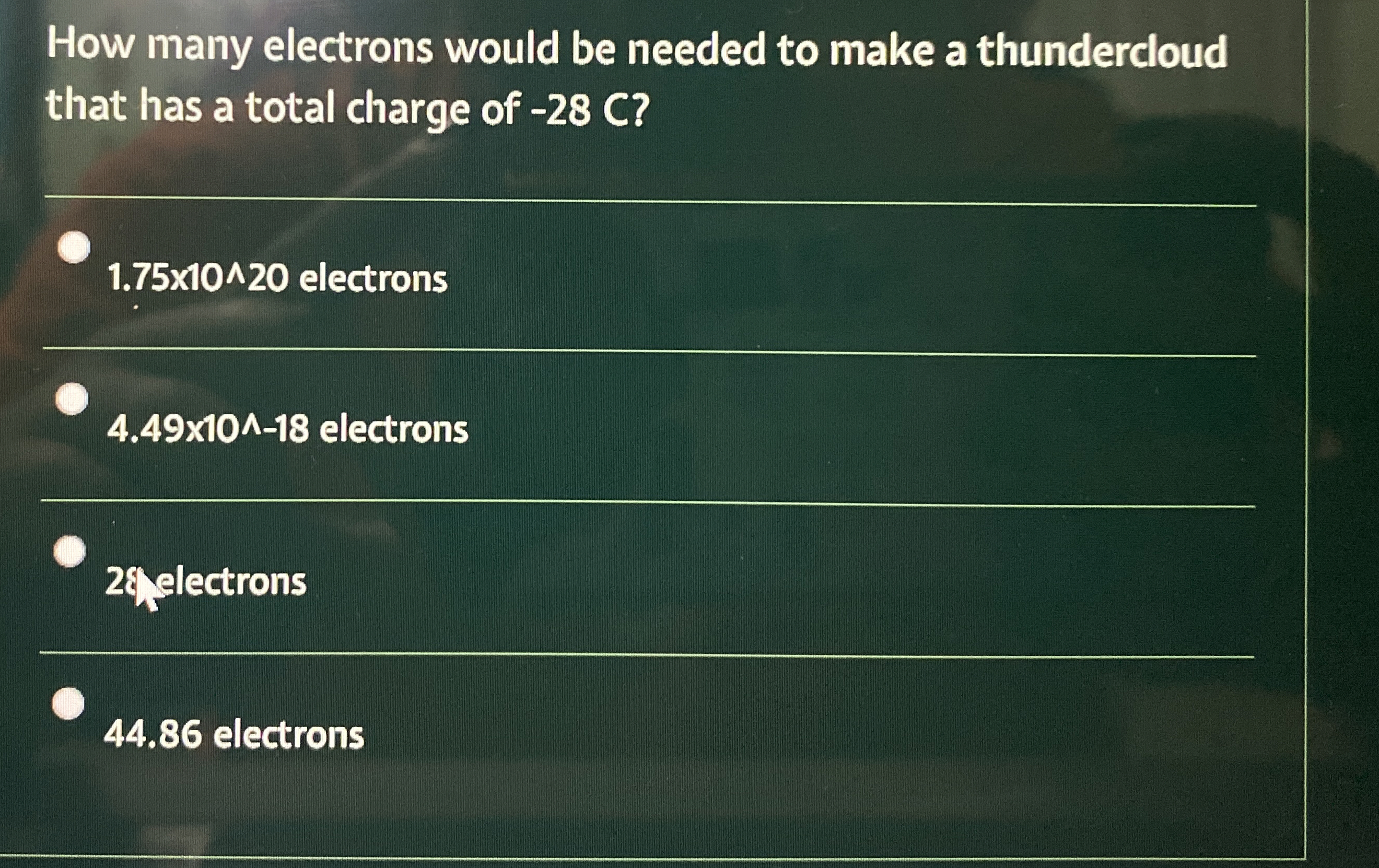 How many electrons would be needed to make a