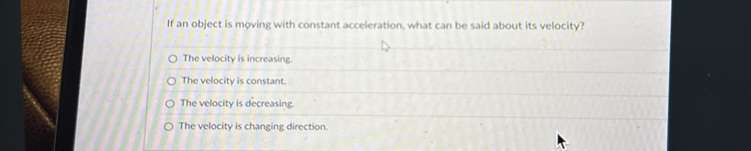 If an object is moving with constant