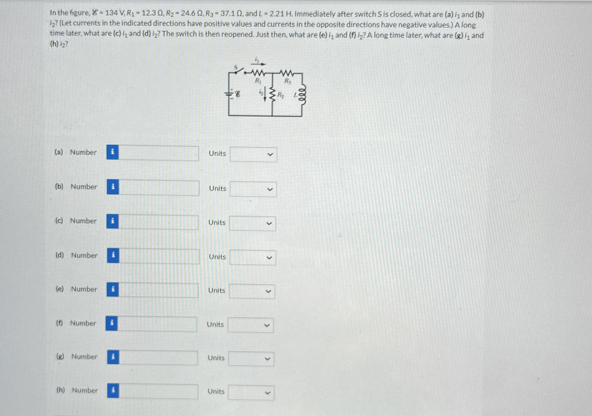 1 5 ) in the figure, E = 1 3 4 V , R 1 = 1 2 . 3