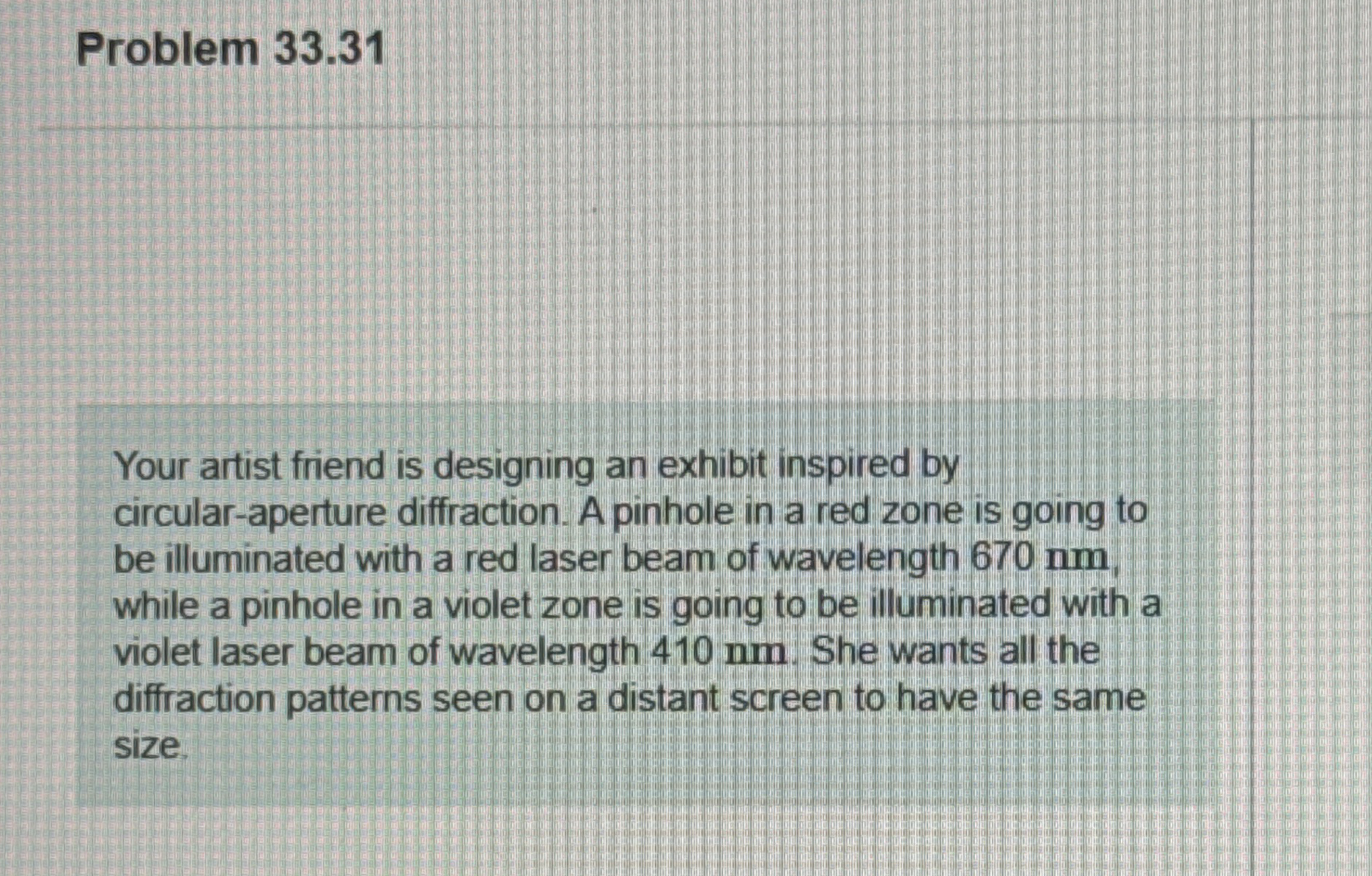 Problem 3 3 . 3 1 Your artist friend is designing