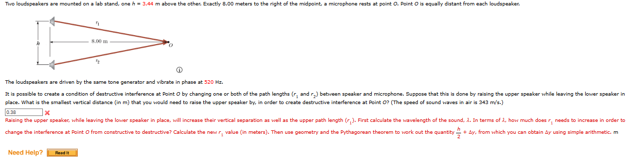 Two loudspeakers are mounted on a lab stand, one
