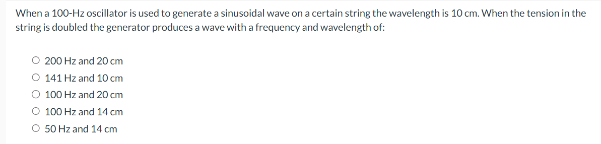 When a \ ( 1 0 0 - \ mathrm { Hz } \ ) oscillator