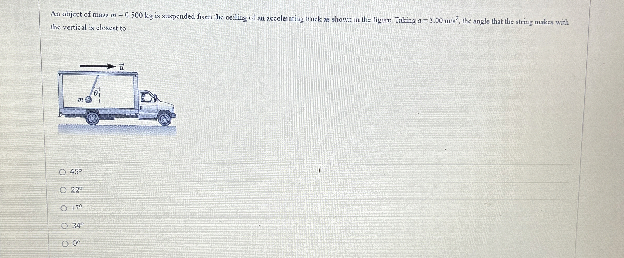 An object of mass m = 0 . 5 0 0 k g is suspended
