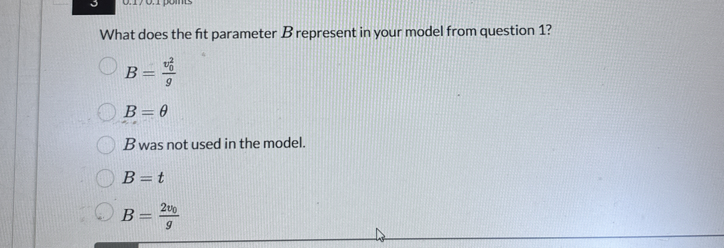 What does the fit parameter B represent in your