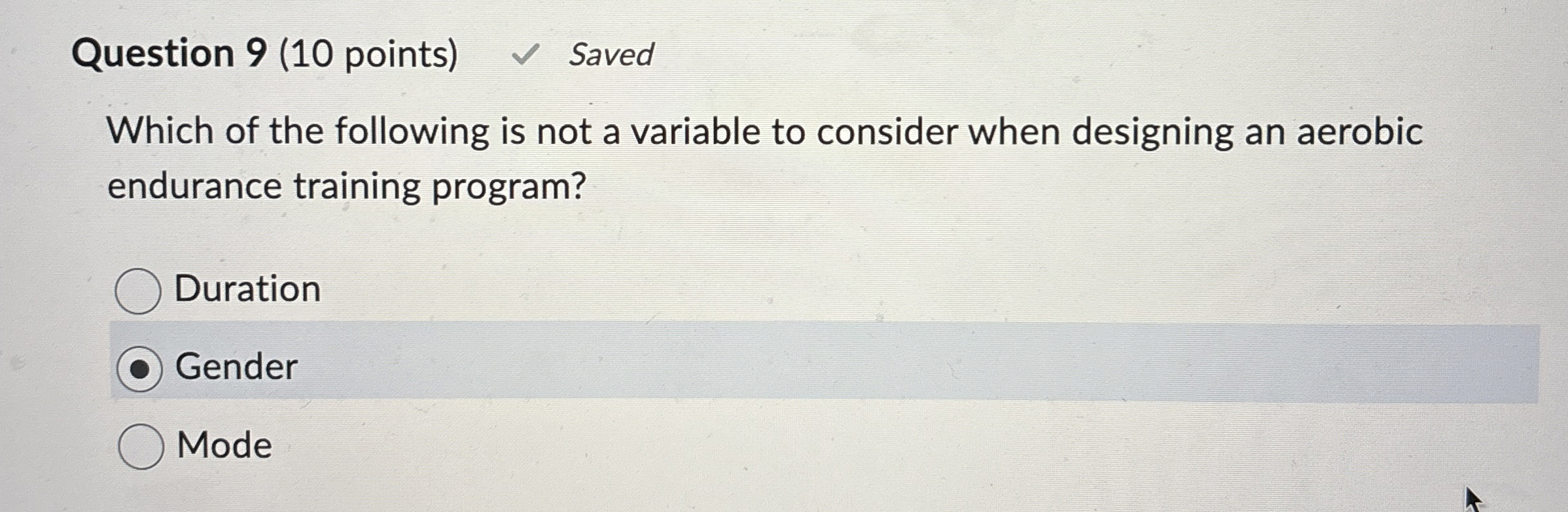 Question 9 ( 1 0 points ) Saved Which of the