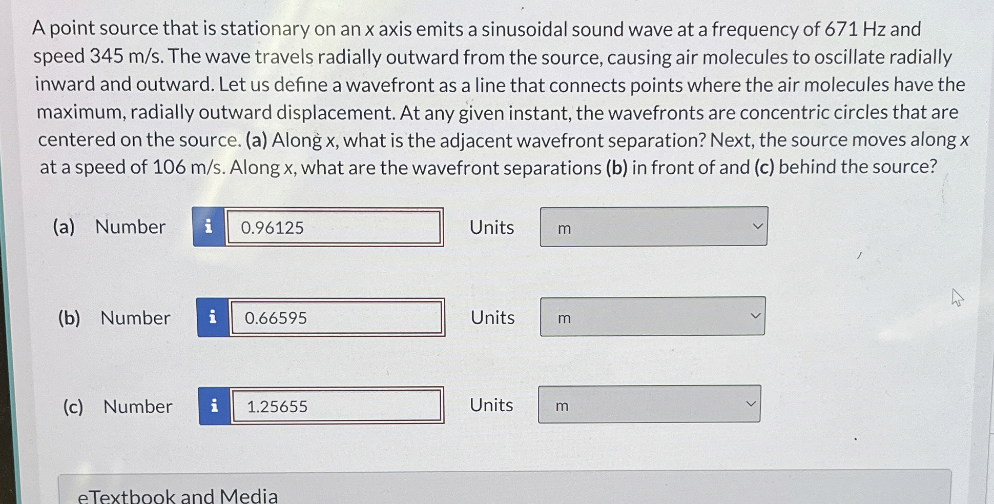A point source that is stationary on an x axis