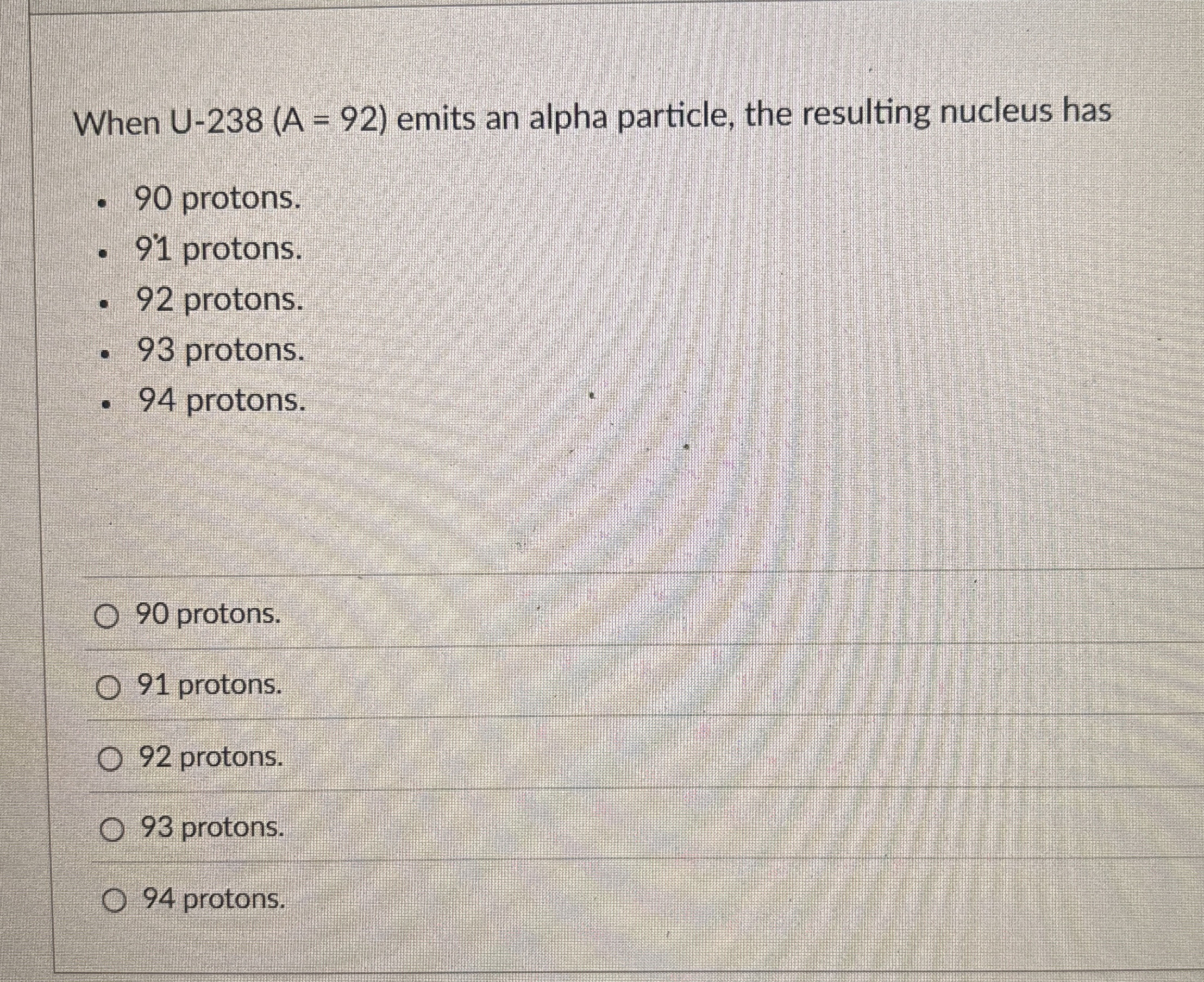 When ) = ( 9 2 emits an alpha particle, the