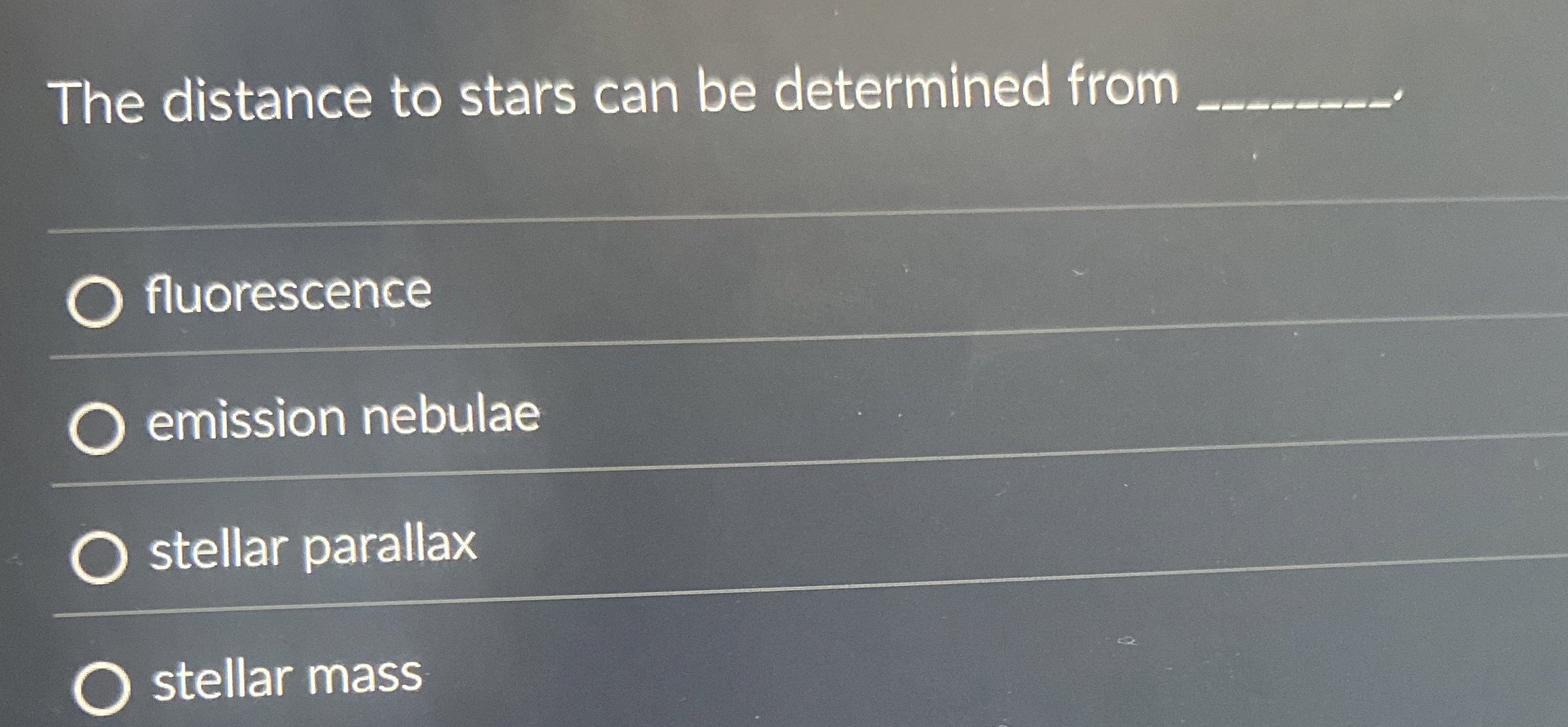 The distance to stars can be determined from q ,