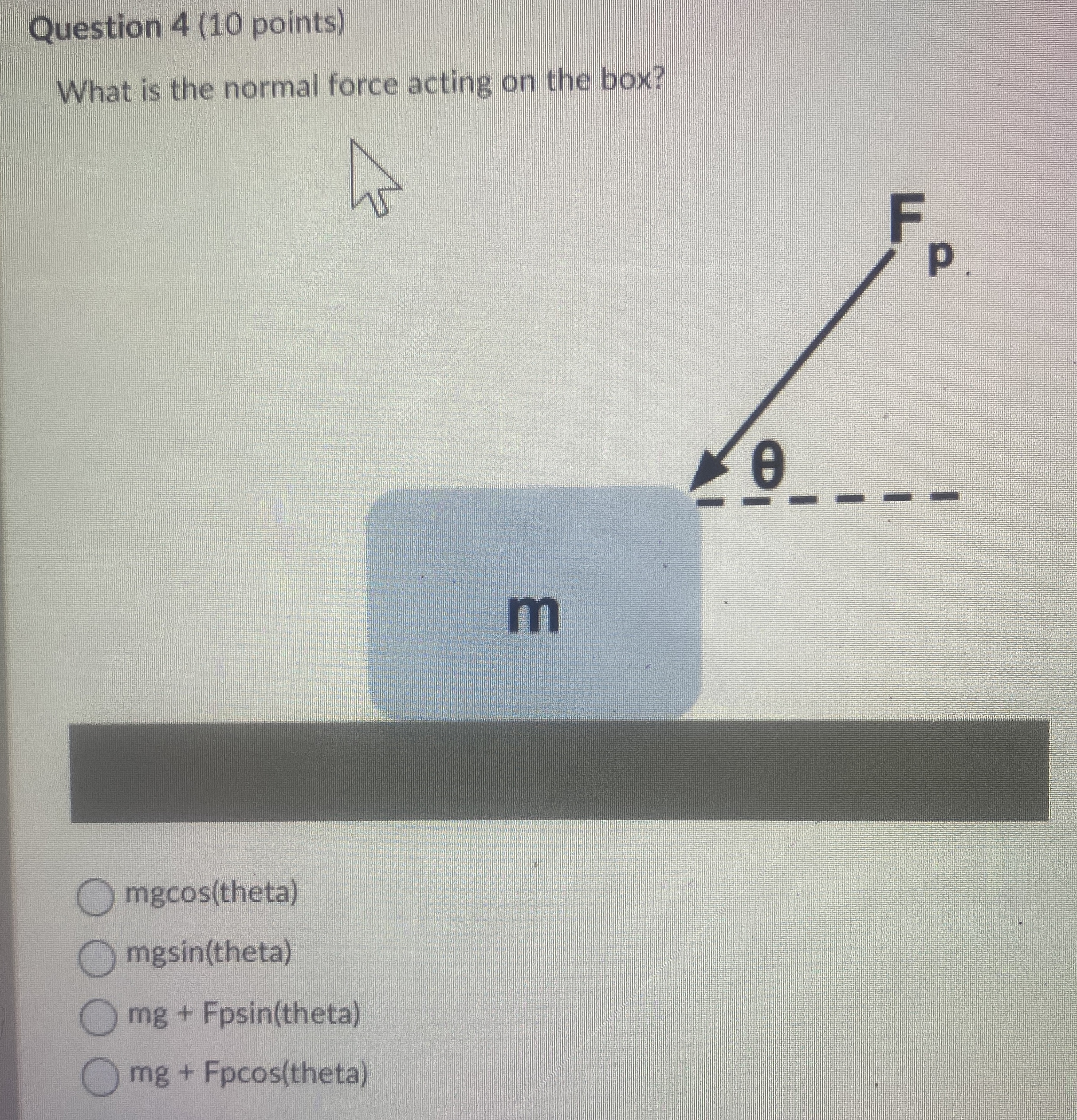 Question 4 ( 1 0 points ) What is the normal