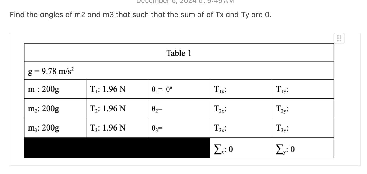 Find the angles of m 2 and m 3 that such that the