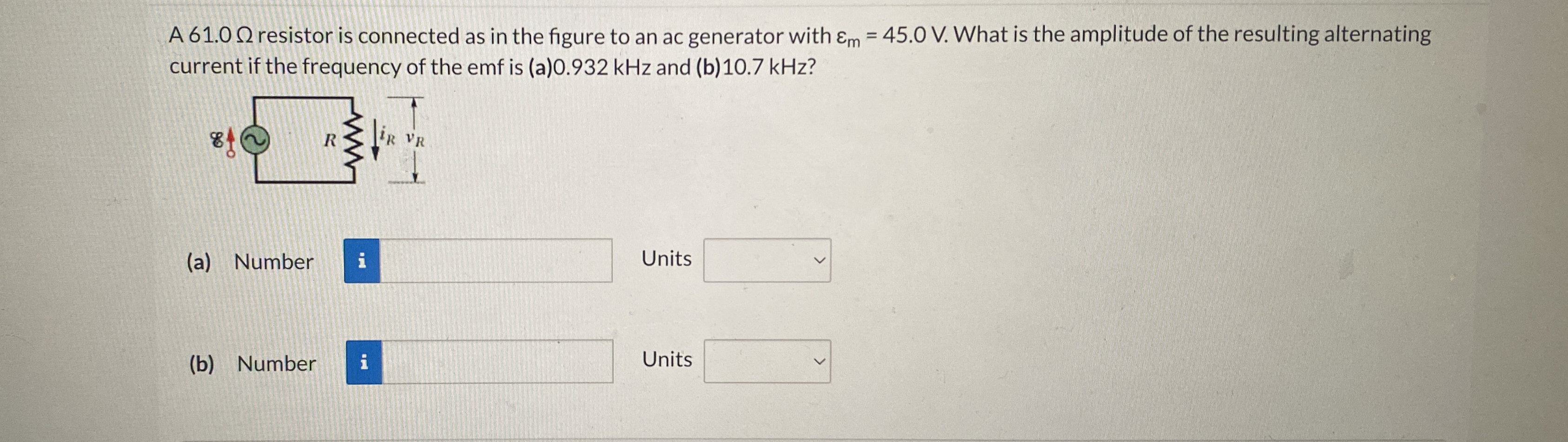 A 6 1 . 0 resistor is connected as in the figure