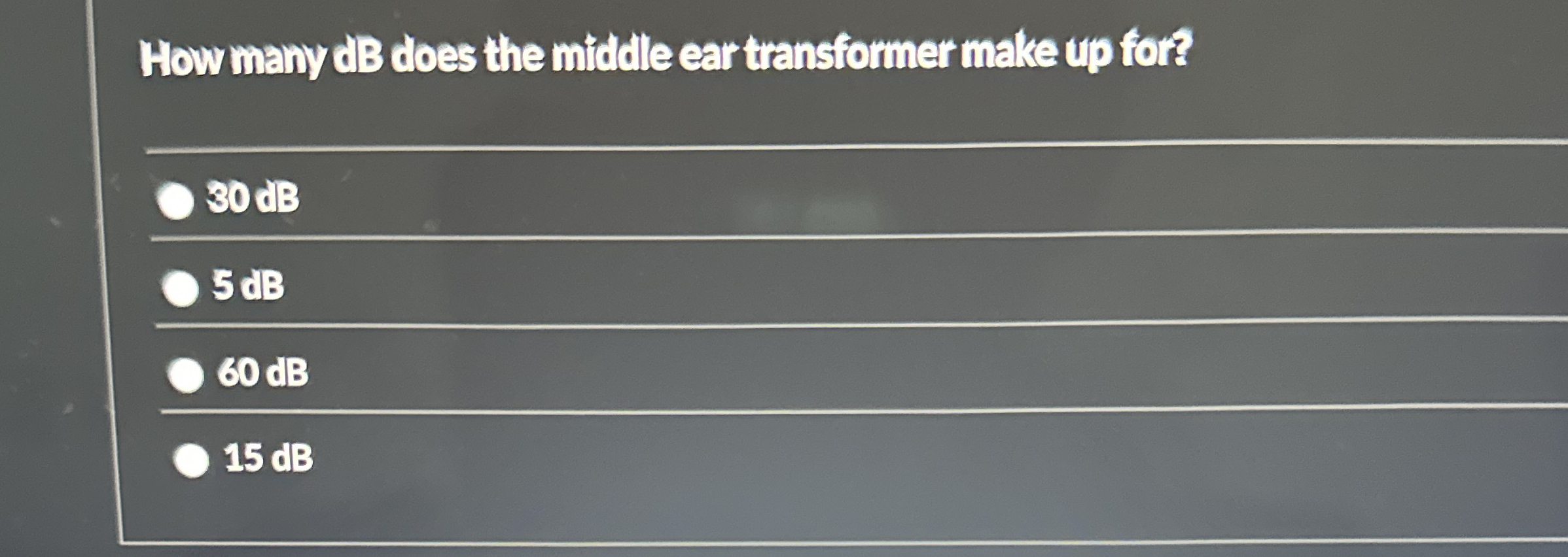 How many dB does the middle ear transformer make