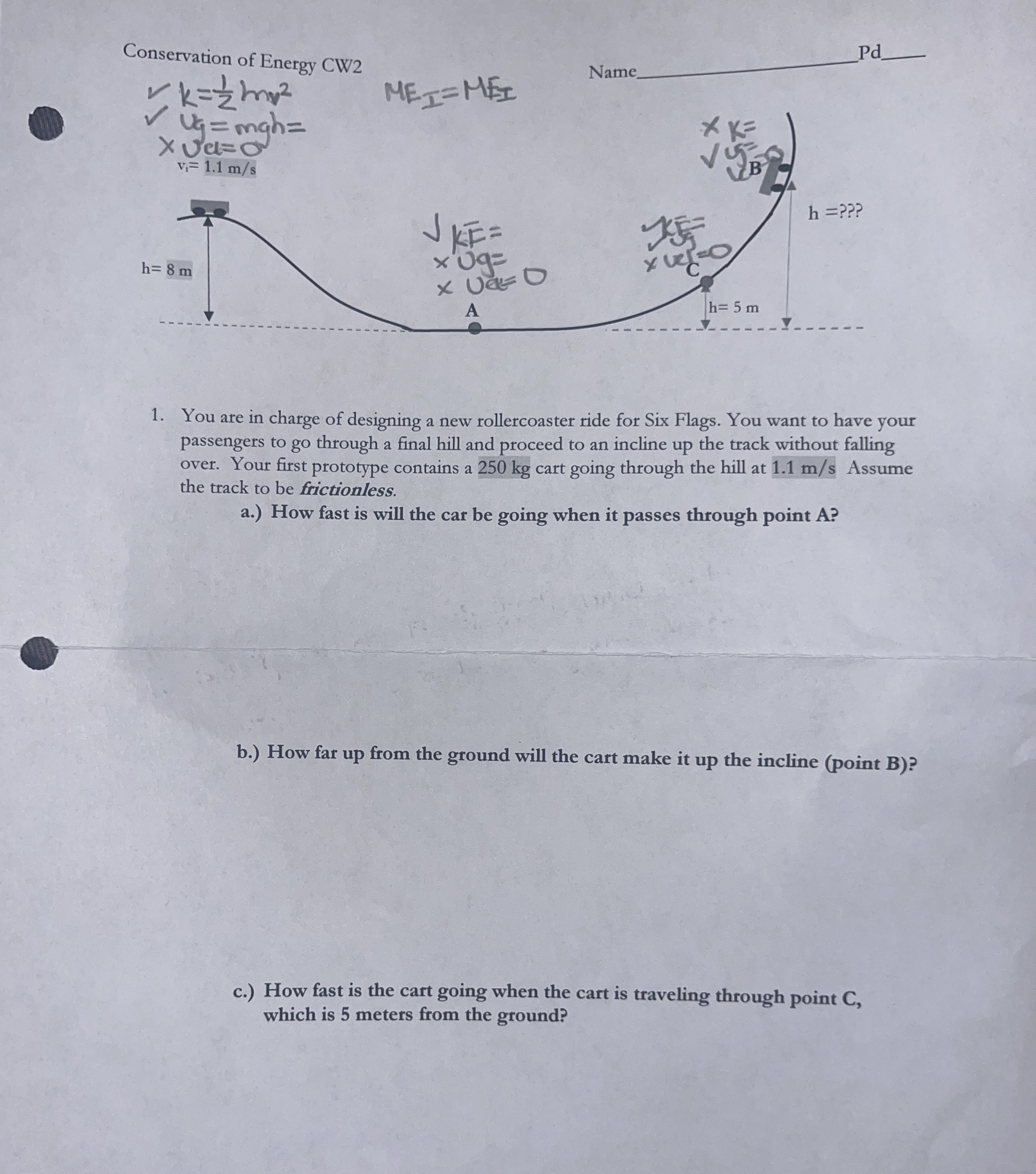 You are in charge of designing a new