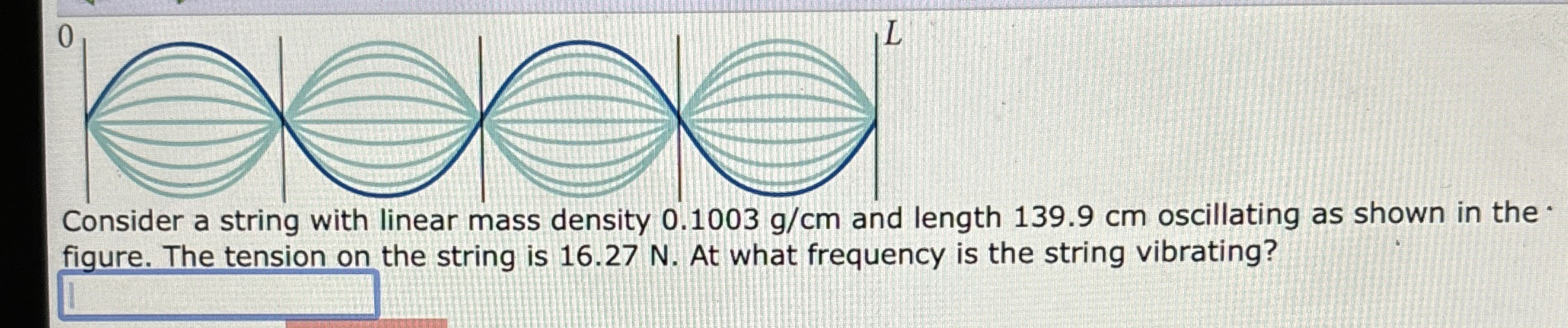 Consider a string with linear mass density 0 . 1