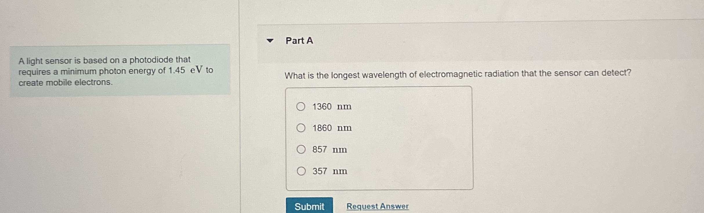 A light sensor is based on a photodiode that
