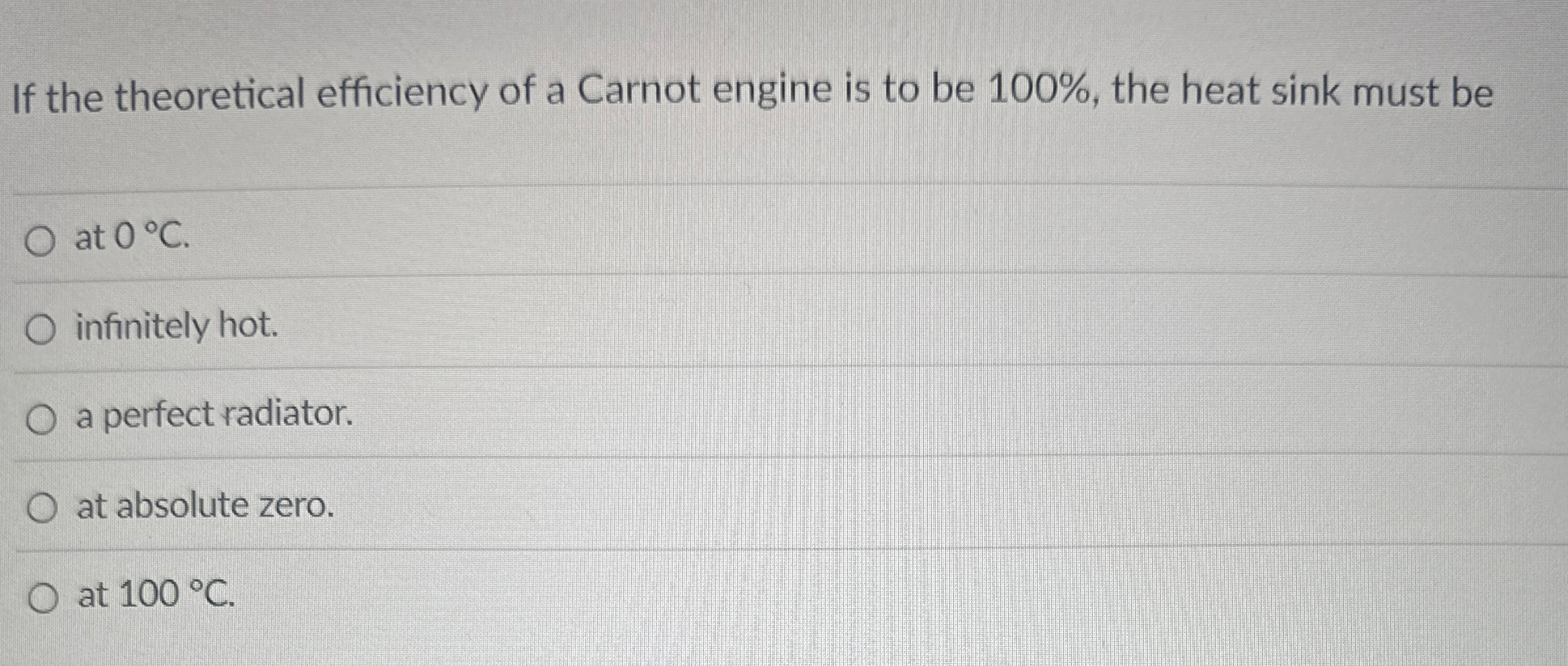 If the theoretical efficiency of a Carnot engine