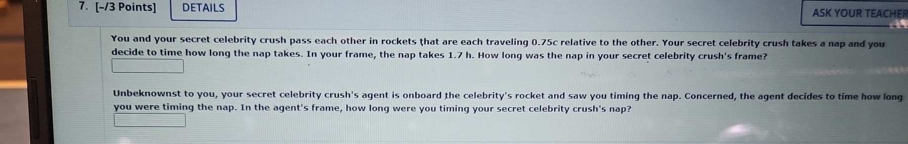 Points ] DETAILS You and your secret celebrity