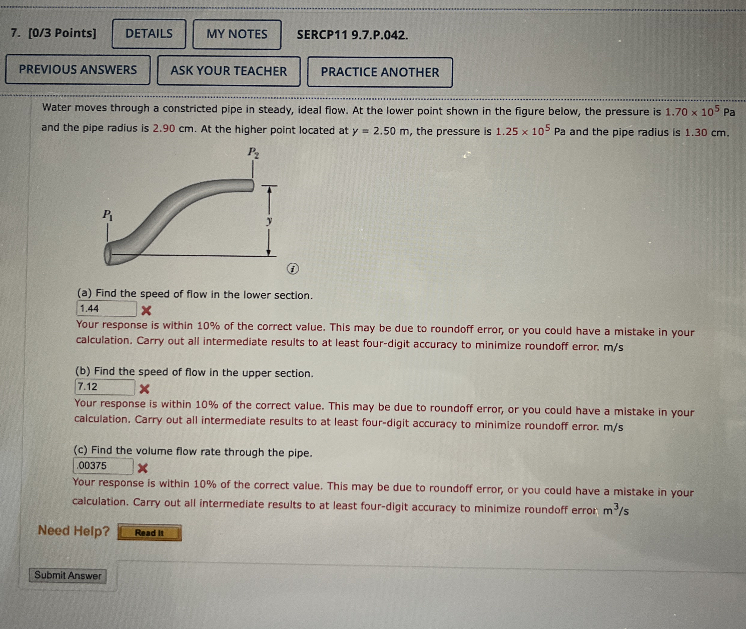 [ 0 / 3 Points ] SERCP 1 1 9 . 7 . P . 0 4 2 .
