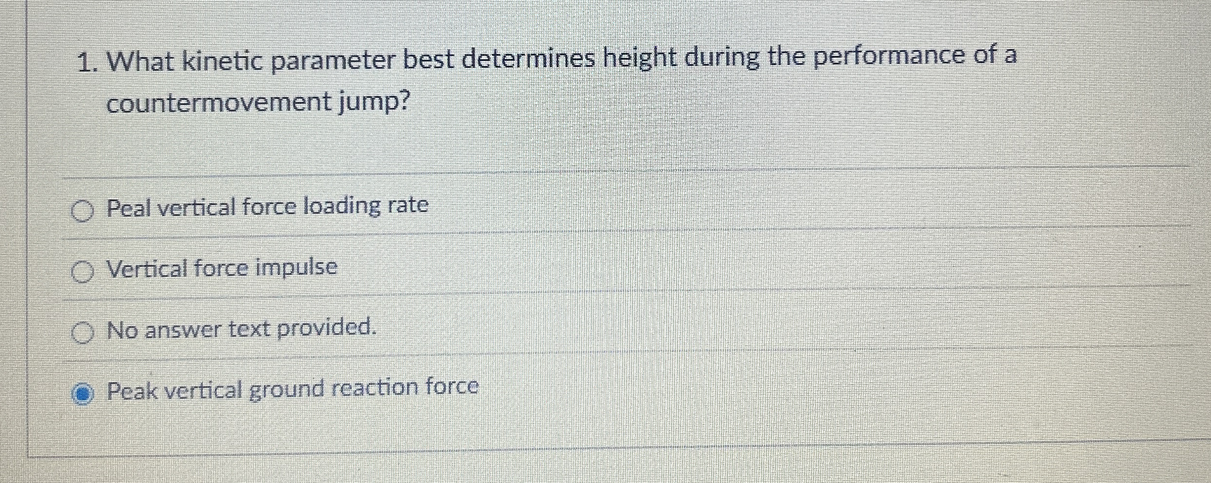 What kinetic parameter best determines height