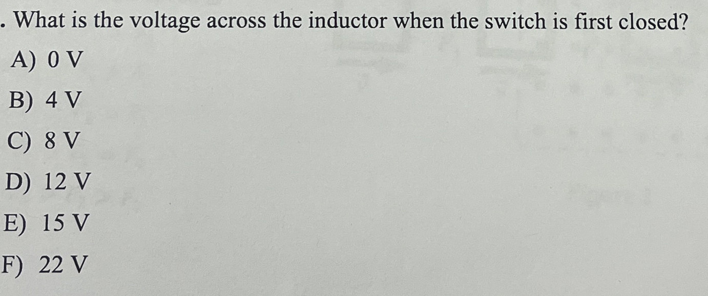 What is the voltage across the inductor when the