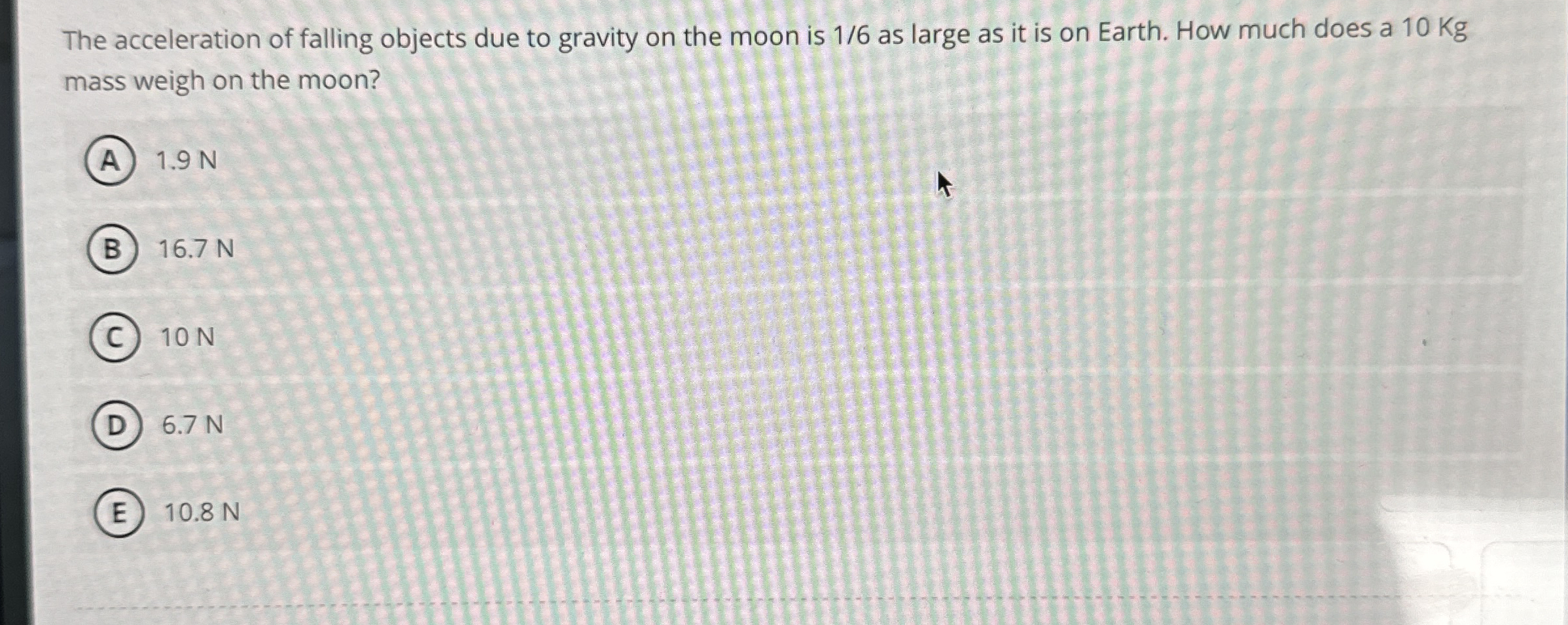 The acceleration of falling objects due to