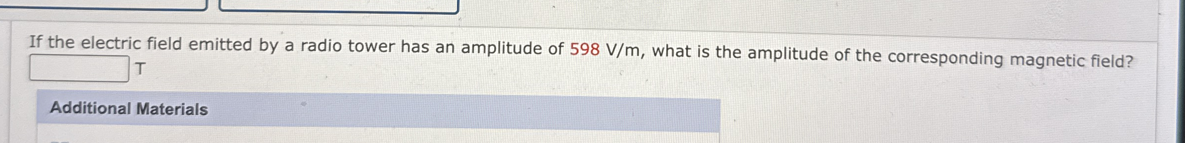If the electric field emitted by a radio tower