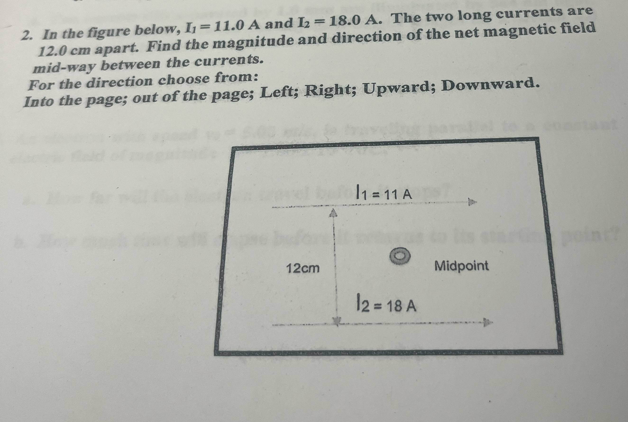 In the figure below, I 1 = 1 1 . 0 A and I 2 = 1