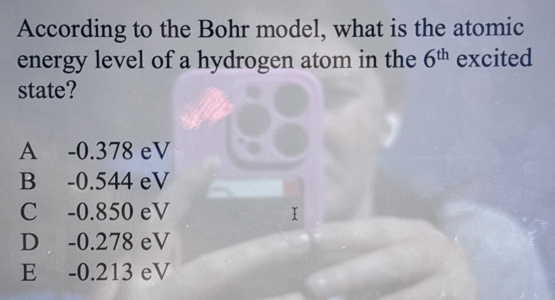 According to the Bohr model, what is the atomic
