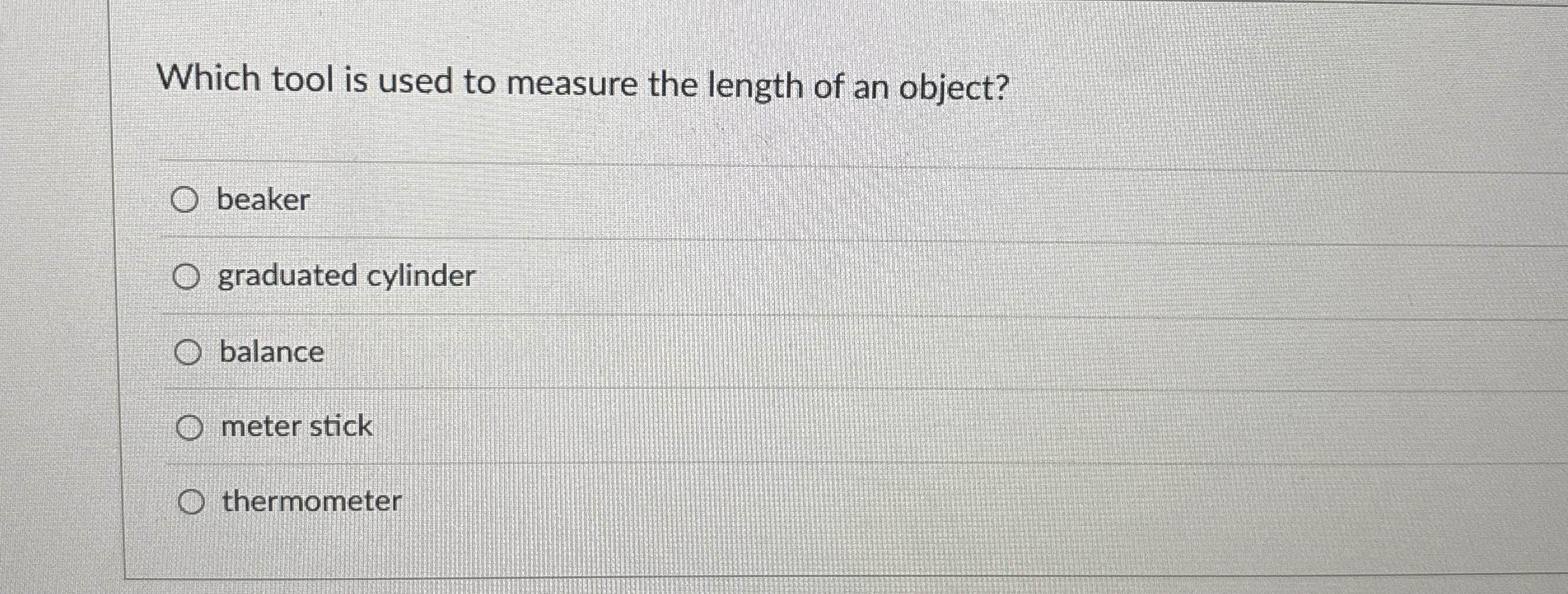 Which tool is used to measure the length of an