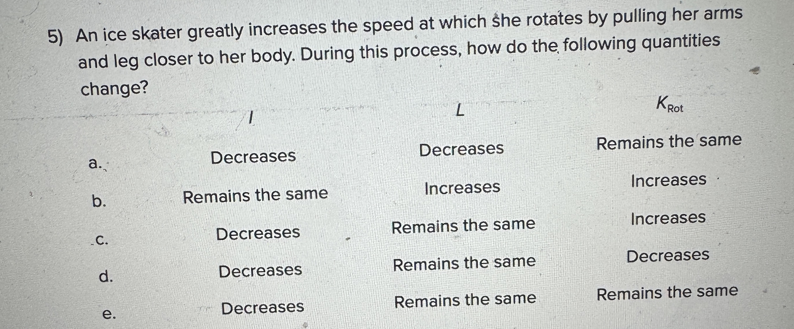 An ice skater greatly increases the speed at