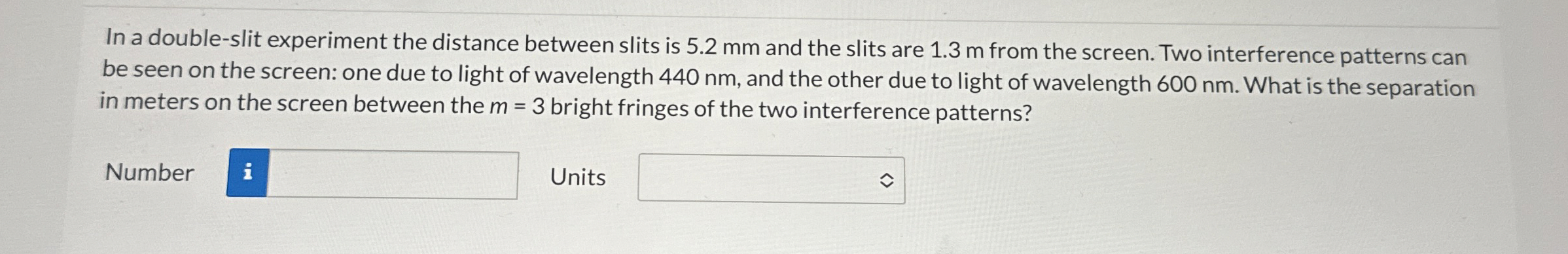 In a double - slit experiment the distance
