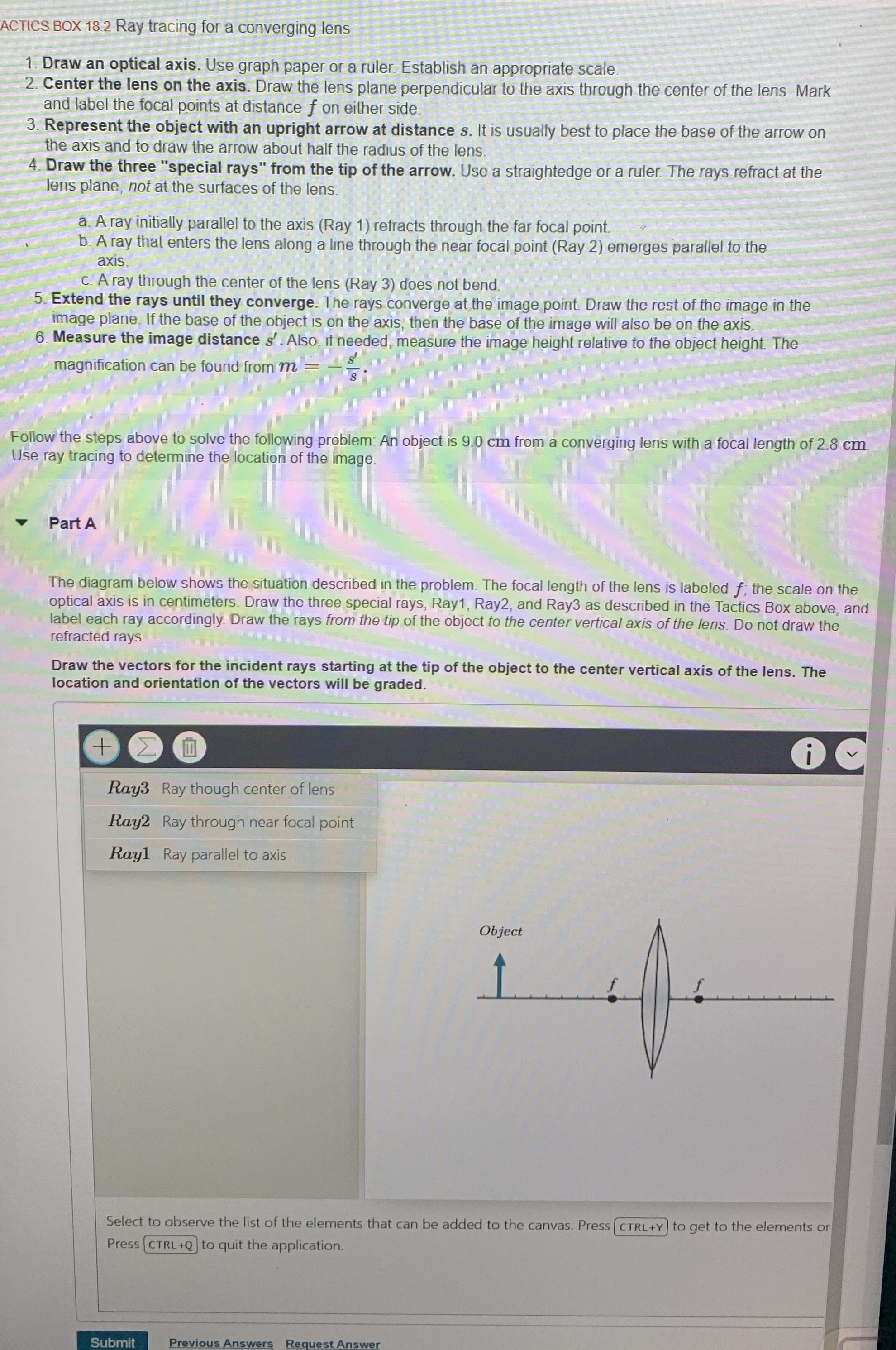 ACTICS BOX 1 8 . 2 Ray tracing for a converging